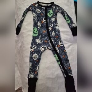 Little Sleepies Spooky Black and Green Footie